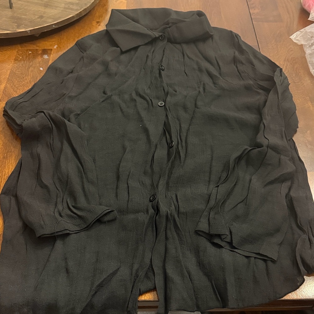 Sheer light weight Black womens Shirt